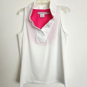 ****Gretchen Scott White & Pink Athletic Top sz. M